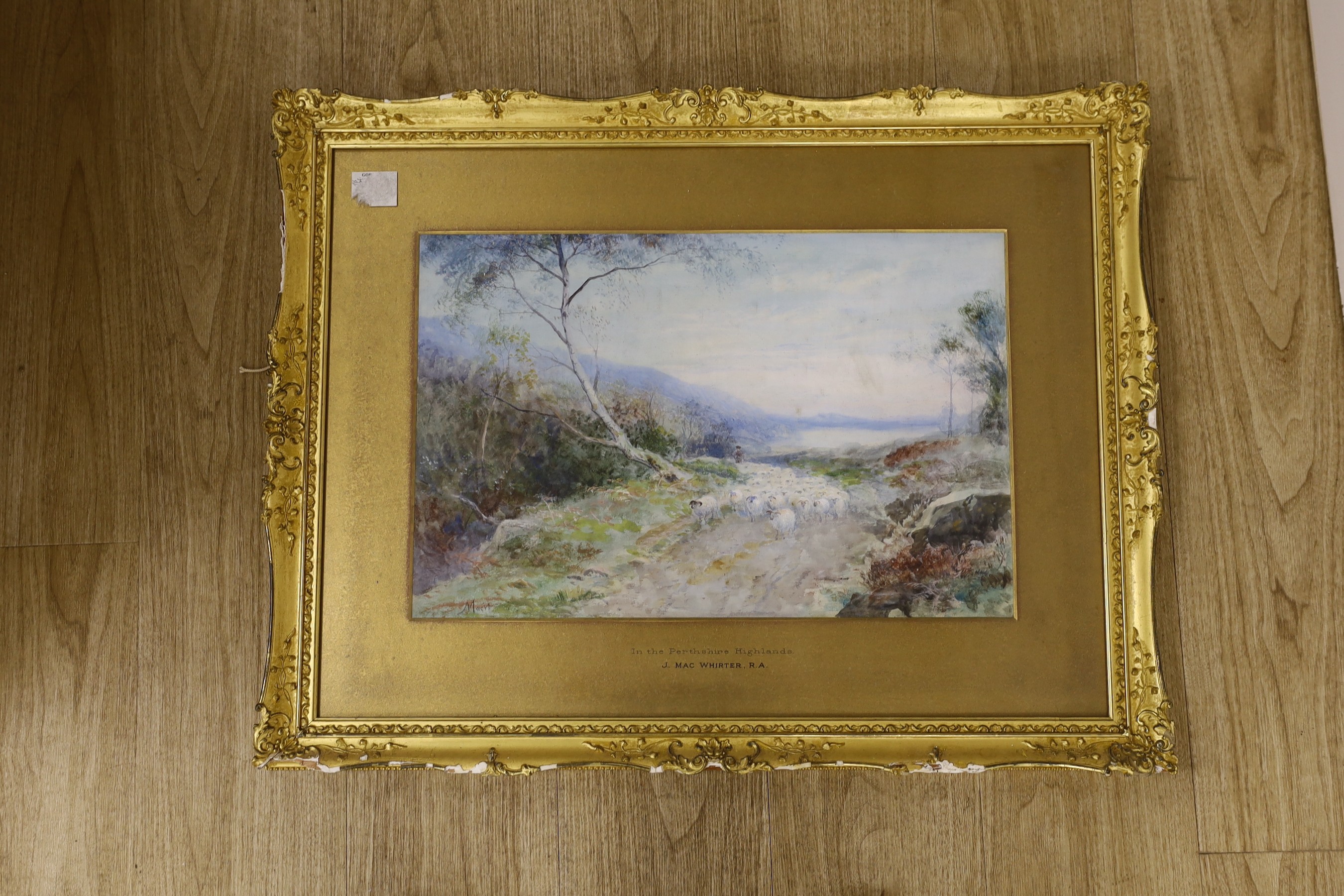 John MacWhirter (1839-1911), watercolour, 'In the Perthshire Highlands', signed, 34 x 51cm